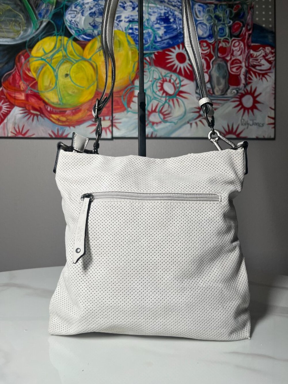 SURI FREY White Perforated Crossbody Bag - Picture 5 of 13